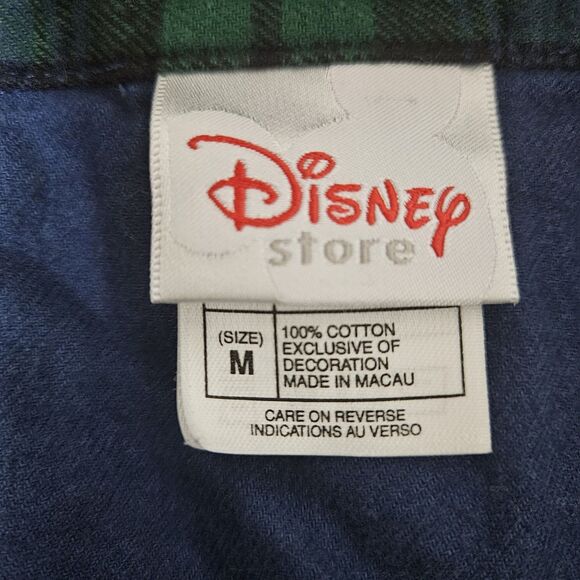 DIsney Eeyore Winnie The Pooh Flannel Night Shirt Women's Medium Green Navy - Picture 2 of 7